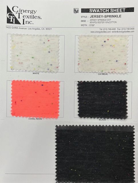 JERSEY-SPRINKLE / Jersey Sprinkle Dot 90%Polyester 10%Cotton