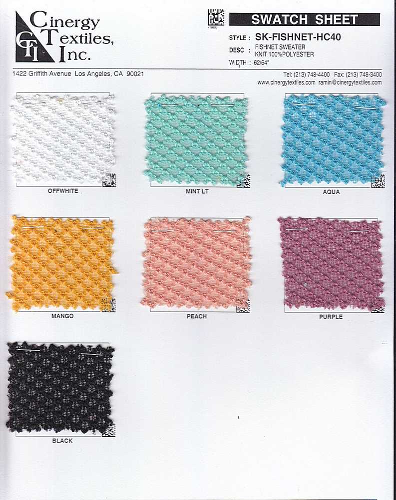 SK-FISHNET-HC40 / Fishnet Sweater Knit 100%Polyester