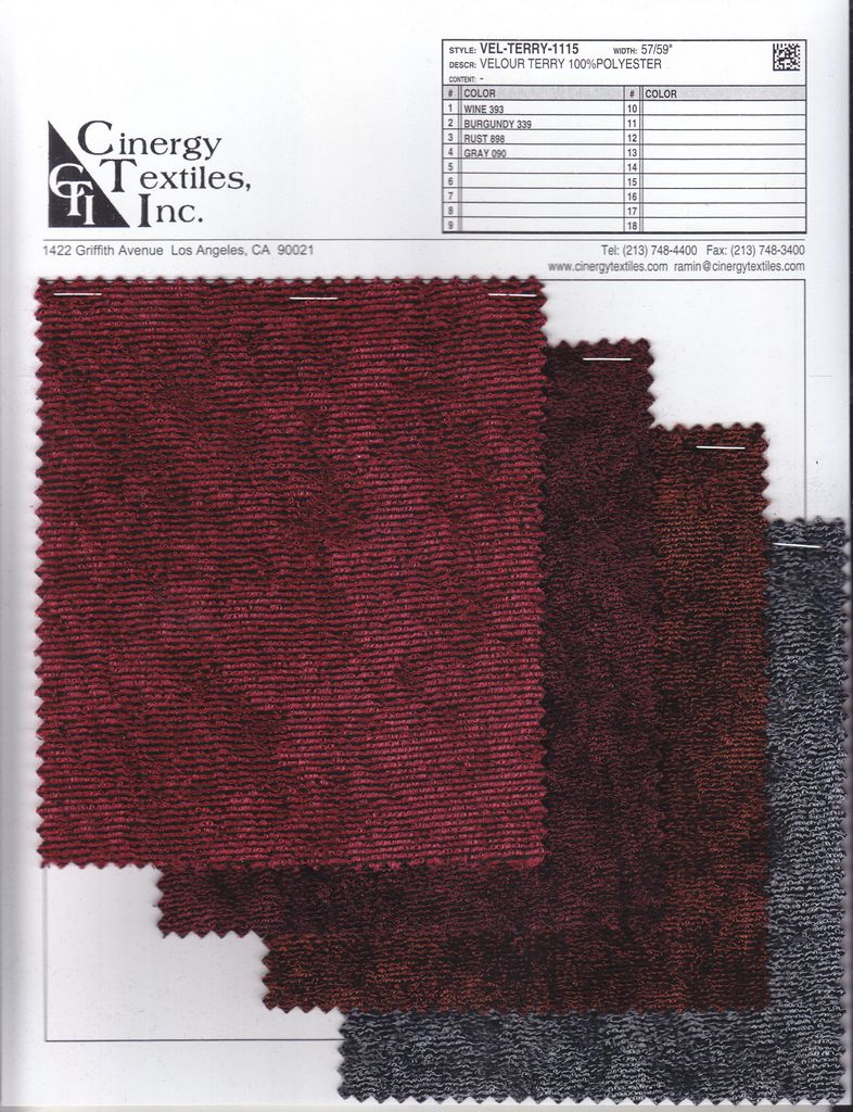 VEL-TERRY-1115 / Velour Terry 100%Polyester