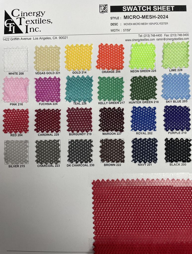 MICRO-MESH-2024 / Woven Micro Mesh 100%Polyester
